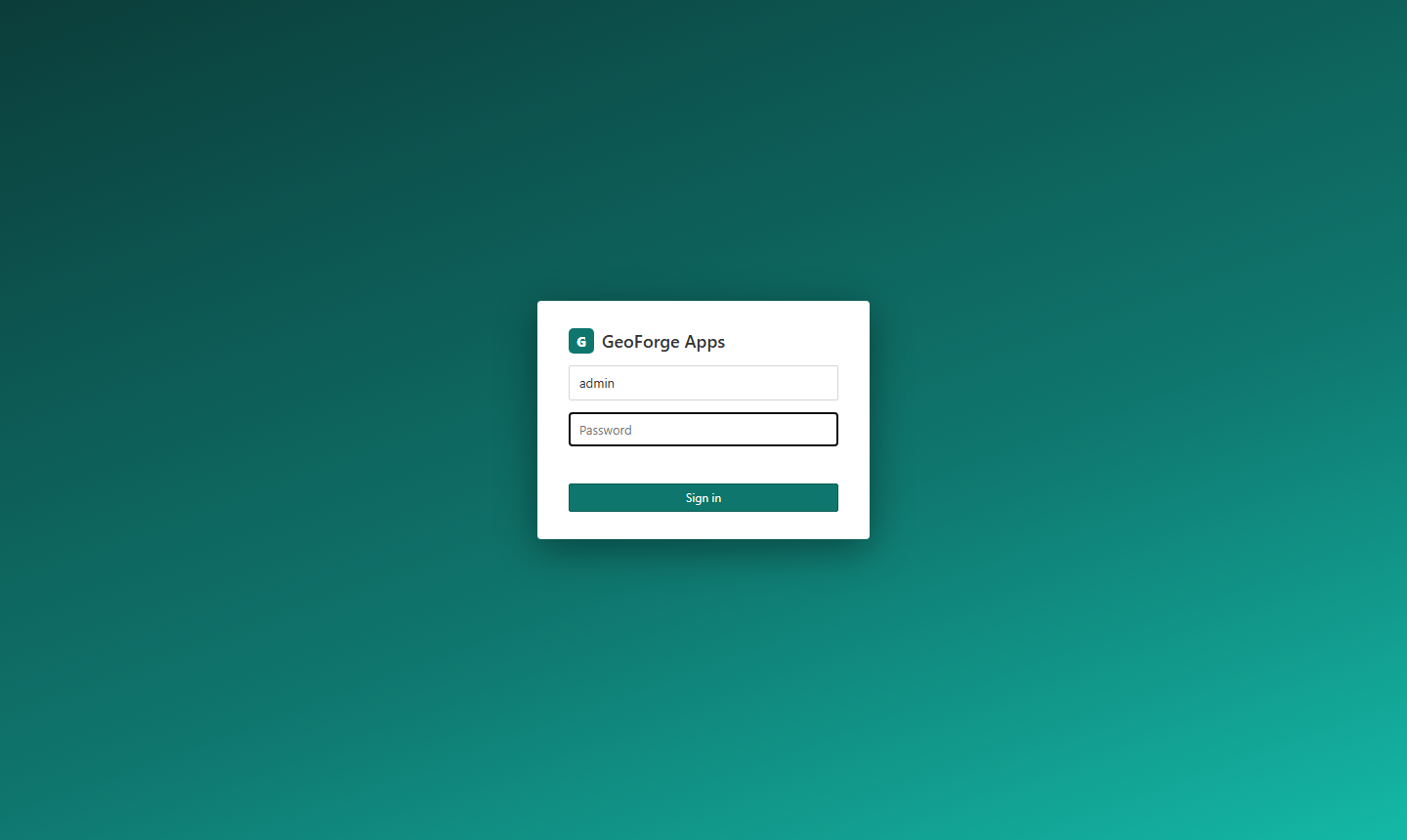 Sign-in screen